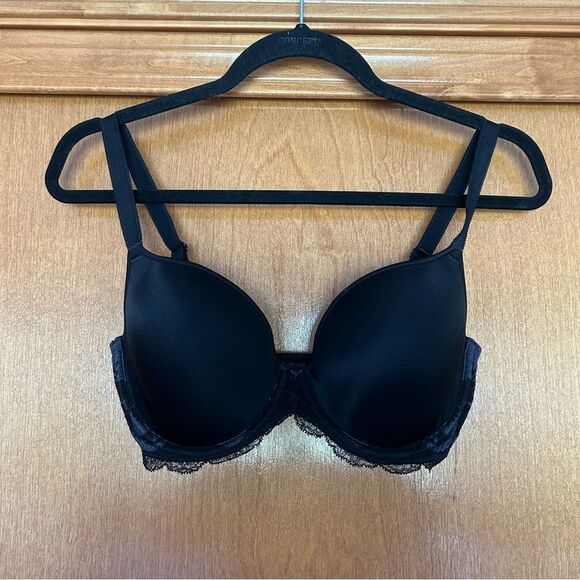 Wacoal Lace Affair Contour Bra Black/Graphite Size 32DDD - Picture 2 of 11